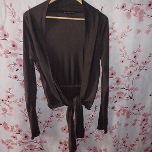 glam !!  womens tie front cardigan sweater